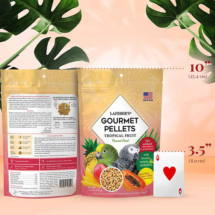 Lafeber Company Tropical Fruit Gourmet Pellets Parrot Bird Food 1.25lb