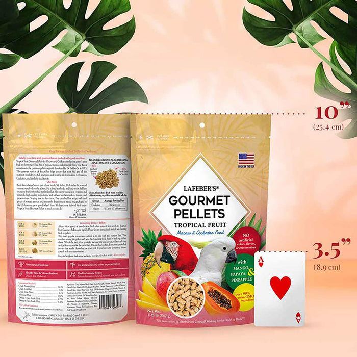 Lafeber Company Tropical Fruit Gourmet Pellets Macaw Bird Food 1.25lb