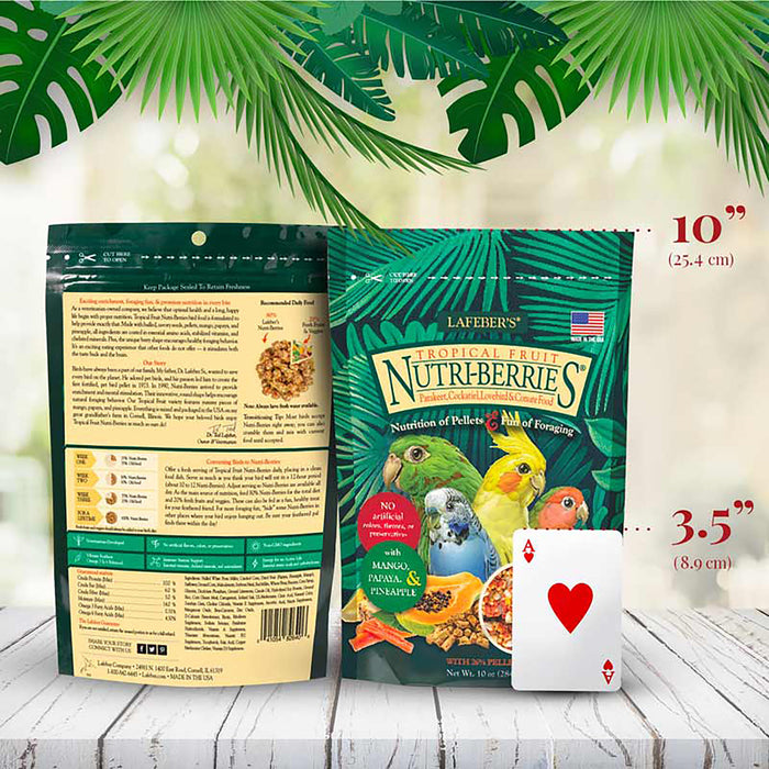 Lafeber Company Tropical Fruit Nutri-Berries Cockatiel Food 10oz