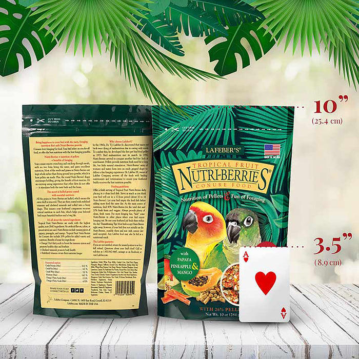 Lafeber Company Tropical Fruit Nutri-Berries Conure Bird Food 10oz