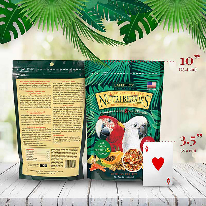Lafeber Company Tropical Fruit Nutri-Berries Macaws & Cockatoos Food 10oz