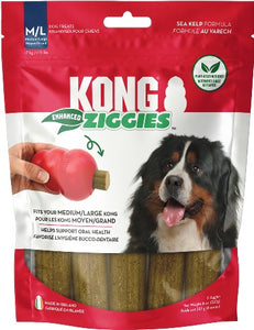 KONG Ziggies Enhanced Plant-Based Dog Treats MD/LG 8oz - Image 2