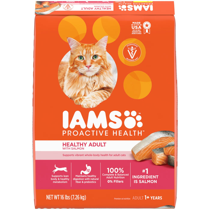IAMS Proactive Health Adult Dry Cat Food Salmon 16lb