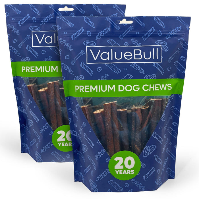 Value Pet Supplies ValueBull Collagen Sticks for Dogs, 6 Inch Thick Chews, Natural Long-Lasting Dog Treats, 50 Count