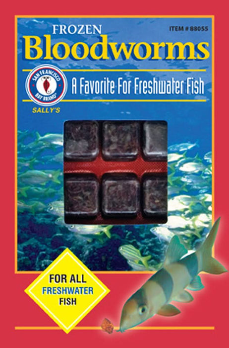 San Francisco Bay Brand Bloodworms Frozen Fish Food 3.5 oz 30 Count