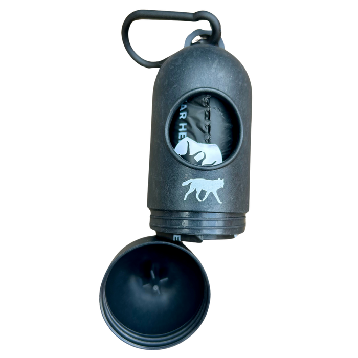 Rōmng compostable plant-based dog poop bags + bamboo dispenser