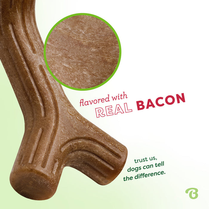 Benebone Stick Durable Dog Chew Toy Bacon MD