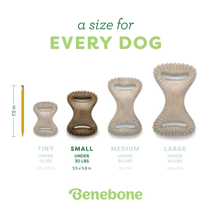 Benebone Dental Chew Durable Dog Chew Toy Bacon SM