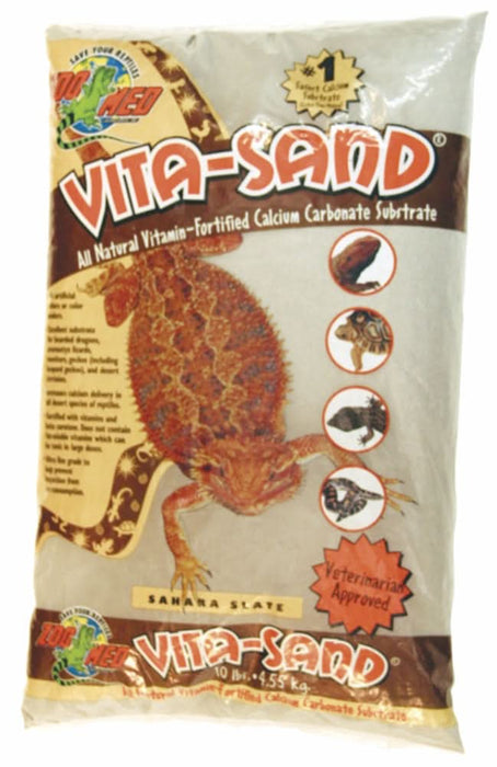 Zoo Med Vita-Sand Substrate Sahara Slate 10 lb (Pack of 3)
