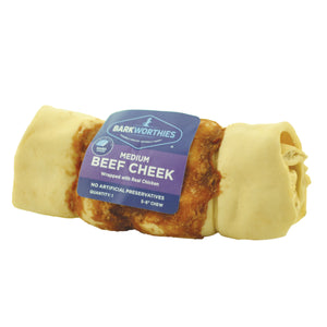 Barkworthies Beef Cheek Roll Wrapped w/ Chicken Dog Treat MD - Image 2