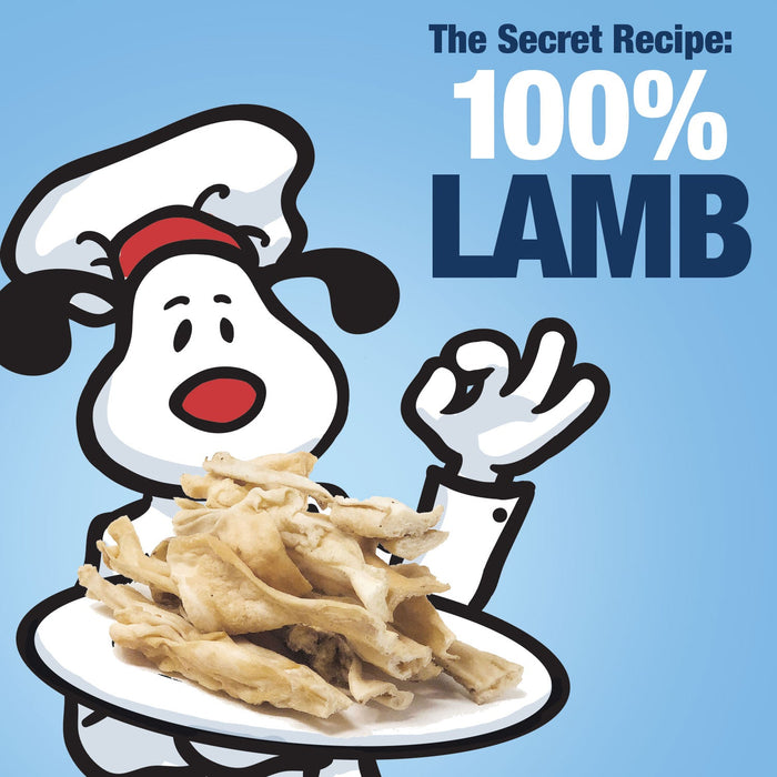 Value Pet Supplies ValueBull Lamb Cheek Slices, Premium Lamb Dog Chews, 5-6 Inch, 10 Count