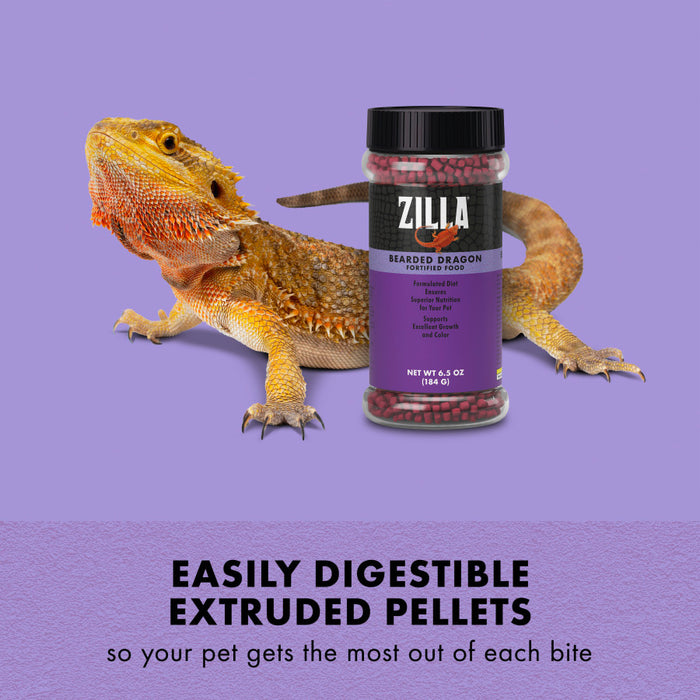 Zilla Bearded Dragon Extruded Food Pellets 6.5 Ounces