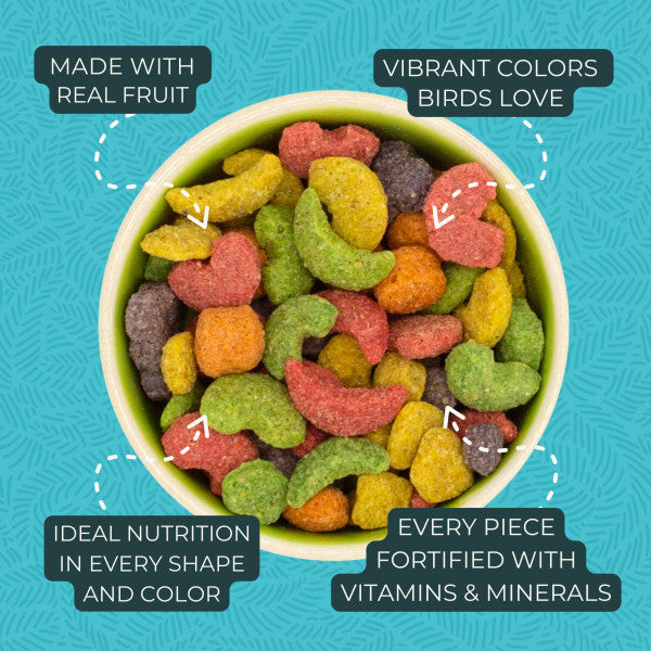 ZuPreem FruitBlend Bird Food Parrots & Conures - African Greys, Conures, Amazons, Cockatoos 2lb