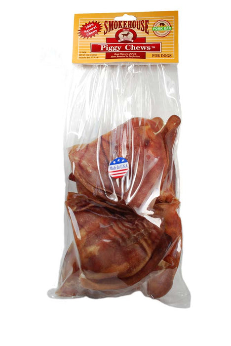 Smokehouse USA Made Natural Pig Ears Dog Chew 10 pk