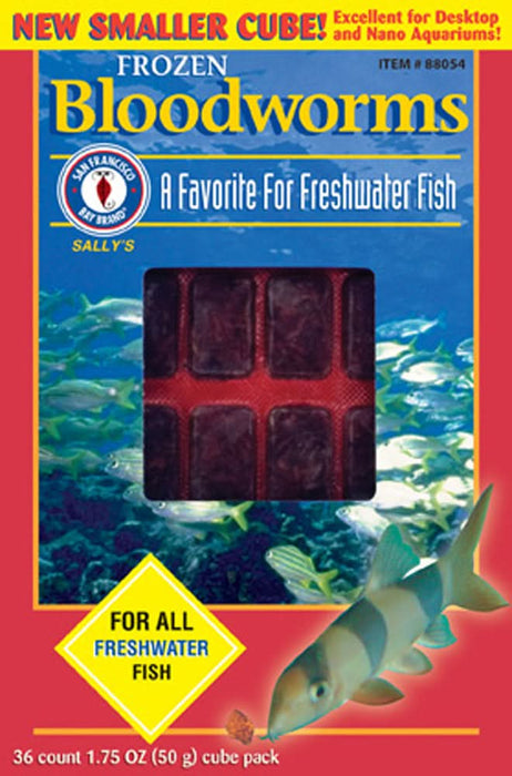 San Francisco Bay Brand Bloodworms Frozen Fish Food 1.75 oz 36 Count