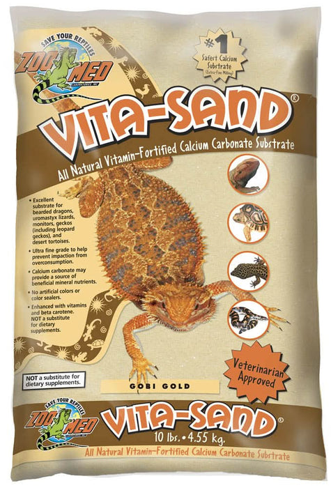 Zoo Med Vita-Sand Substrate Gold 10 lb (Pack of 3)