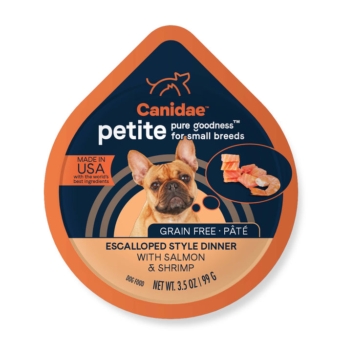 CANIDAE PURE Goodness Petite Small Breed Grain-Free Canned Dog Food Pâté w/Salmon & Shrimp 3.5oz