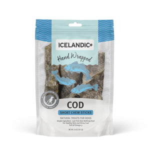 Icelandic+ Hand Wrapped Cod Skin Dog Chew Short Stick 5in 3pk - Image 2