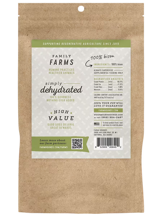Farm hounds Bison Trainers Dog Treats 3.5 oz