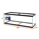 Aqueon Standard Glass Rectangle Aquarium Clear Silicone Black 55