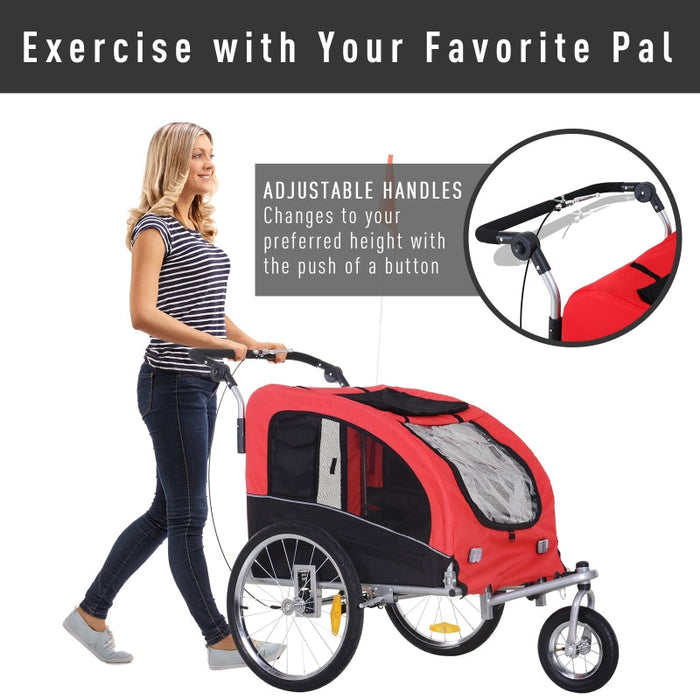 Furr Baby Gifts Pet Dog Bicycle Trailer Jogger with Suspension