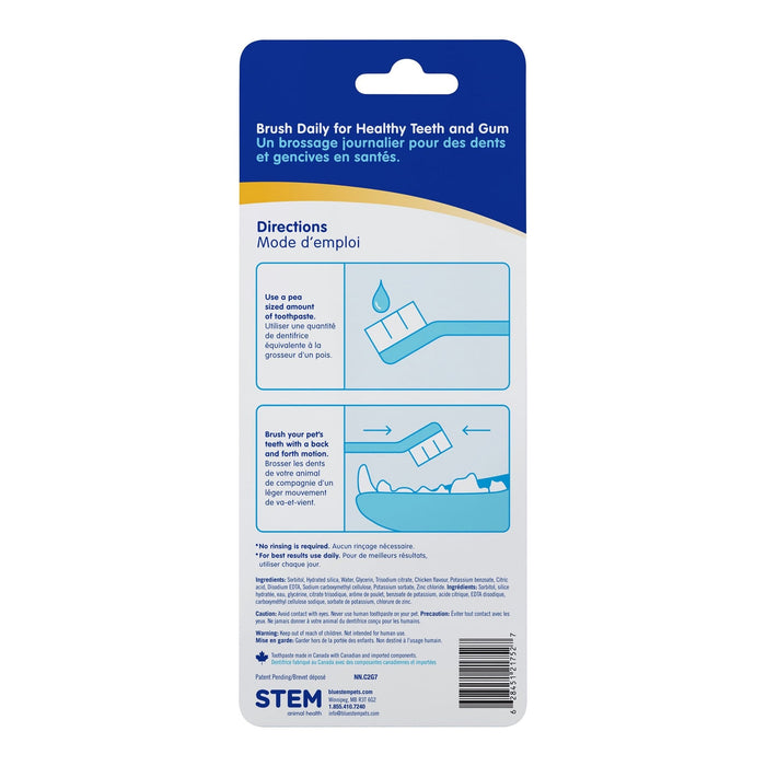 Jeffers bluestem coactiv+ Oral Dental Kit for Dogs and Cats – Toothpaste, Toothbrush & Finger Brush