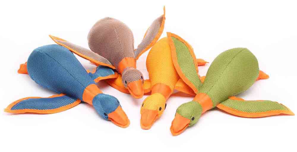 Multipet Dazzler Flying Dog Toy Duck Assorted 13 in