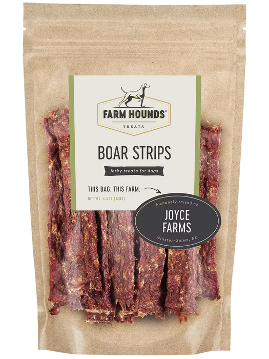 Farm Hounds Boar Strips Dog Treats 4.5 oz