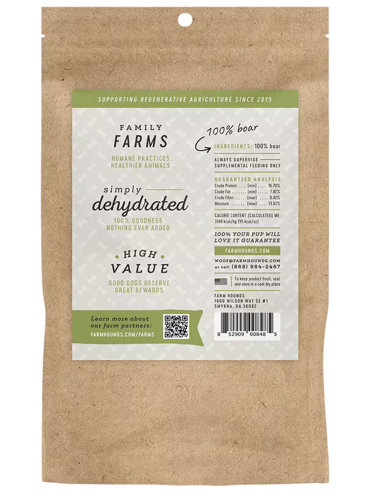 Farm Hounds Boar Trainers Dog Treats 4.5 oz