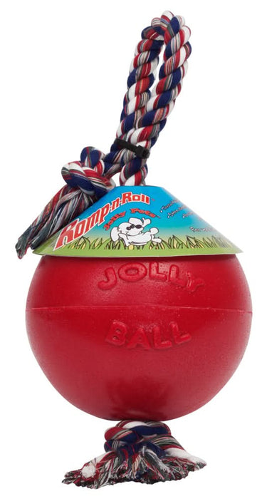 Jolly Pet Romp-n-Roll Dog Toy Durable Red SM 4.5in