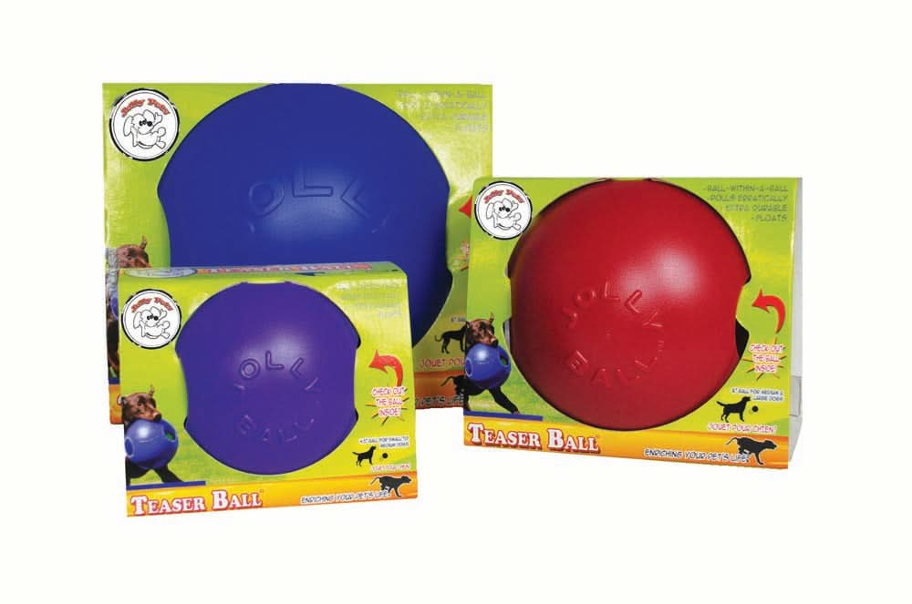 Jolly Pet Teaser Ball Dog Toy Blue XL 10in
