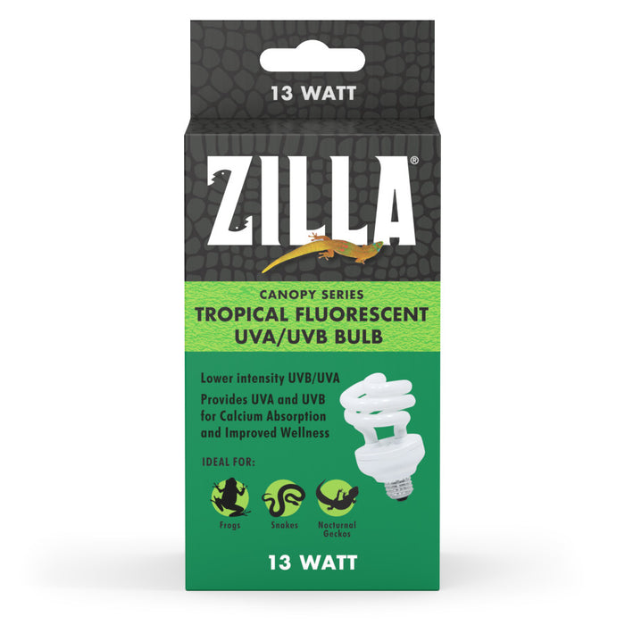 Zilla Canopy Series Fluorescent UVB/UVA Bulbs Tropical 13 W