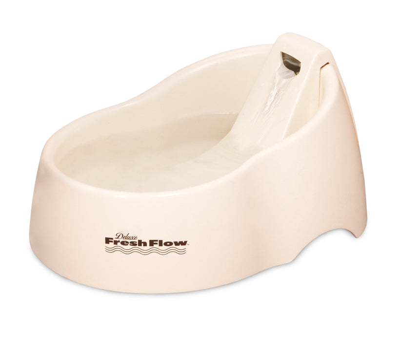 Petmate Deluxe Fresh Flow Fountain For Cats Bleached Linen MD