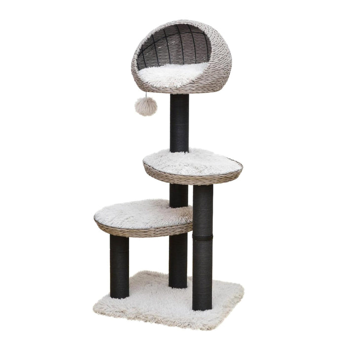 PetPals Tundra 3-Level Cat Tree Ivory 50in