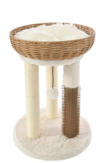 Max & Marlow Rattan Wicker Cat Tree 18in - Image 2