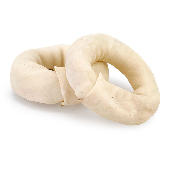 Value Pet Supplies ValueBull USA Beef Rawhide Donut Rings, Premium Thick Cut, 10 Count