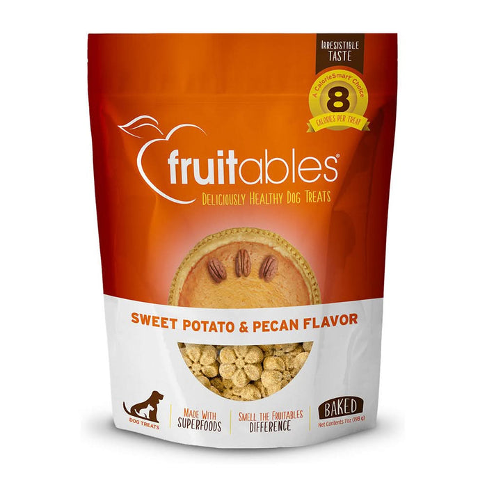 Fruitables Crunchy Baked Dog Treats Sweet Potato & Pecan 7oz