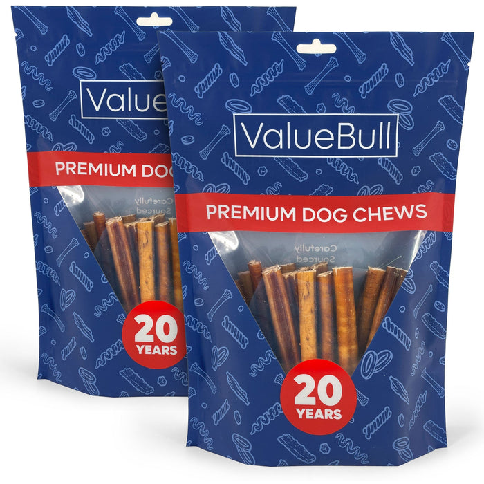 Value Pet Supplies ValueBull Bully Sticks for Dogs, Medium 6 Inch, 50 Count