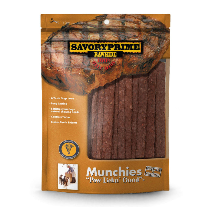 Savory Prime Munchie Strips Dog Treat Beef 5 in 12 pk