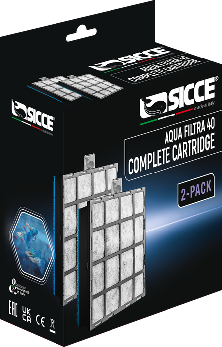 Sicce Aqua Filtra Complete Cartridge 40gal 2pk - Image 2