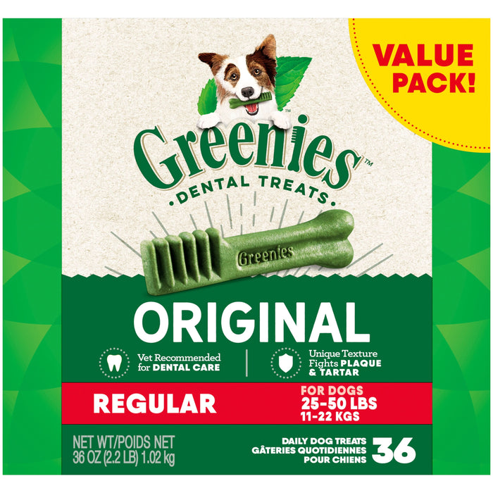 Greenies Dog Dental Treats Regular Original 36oz 36ct