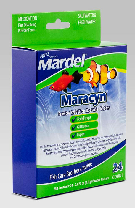 Mardel Maracyn Antibacterial Medication 0.021 oz 24 Count