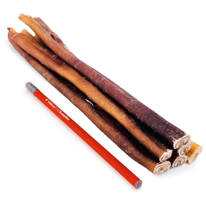 Value Pet Supplies ValueBull USA Bully Sticks for Large Dogs, Thick 12 Inch, 25 Count