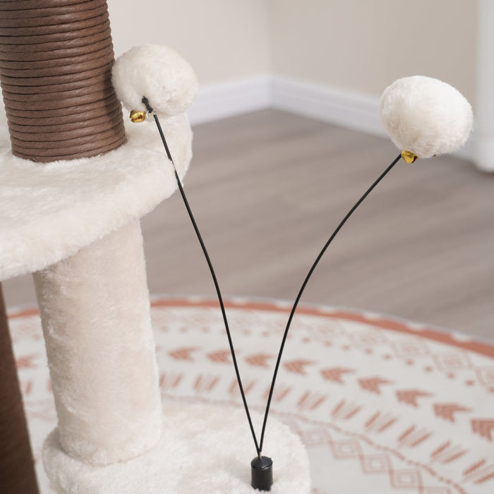 PetPals Quartz 5-Level Cat Tree Brown & Cream 35in