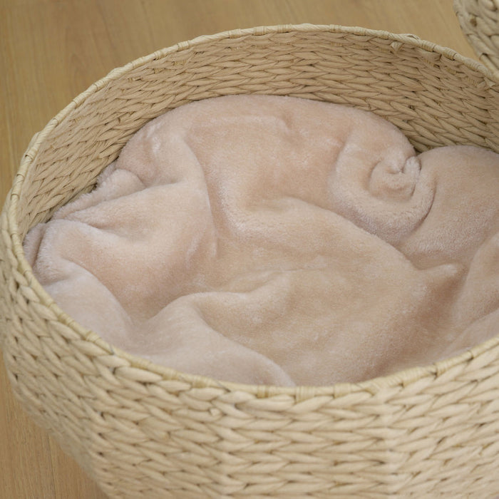 PetPals Cozy 2-Level Cat Perch Tree Beige & Cream 23in