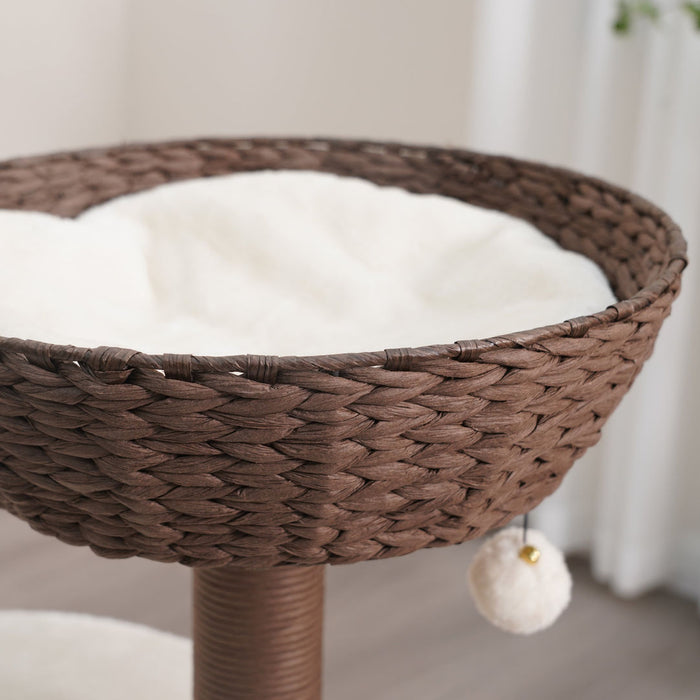 PetPals Quartz 5-Level Cat Tree Brown & Cream 35in
