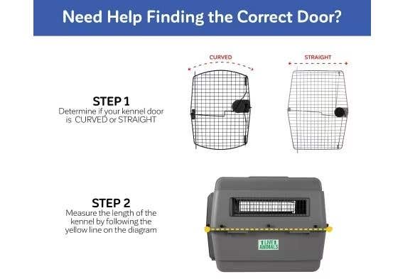 Petmate Premium Series 500-800 Ruffmax Kennel Replacement Door 36"- DOOR WIRE K97 BLACK (L 15 1/4 x H 20 1/4)