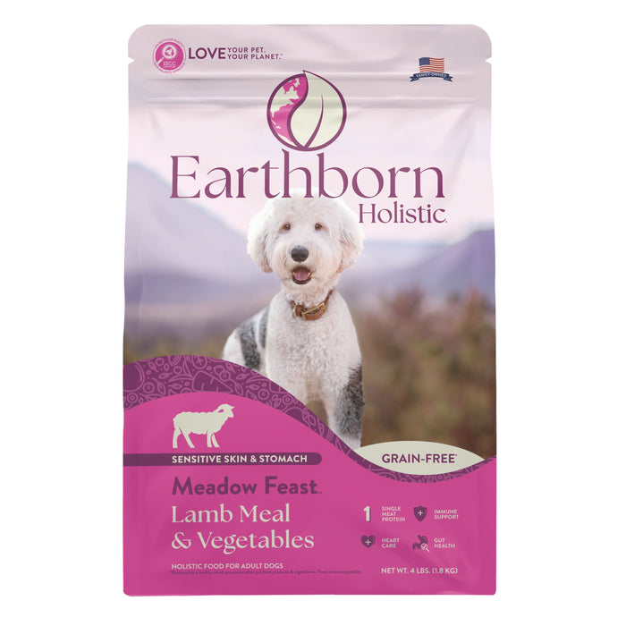 Earthborn Holistic Meadow Feast Grain-Free Dry Dog Food Lamb Meal & Vegetables 4lb