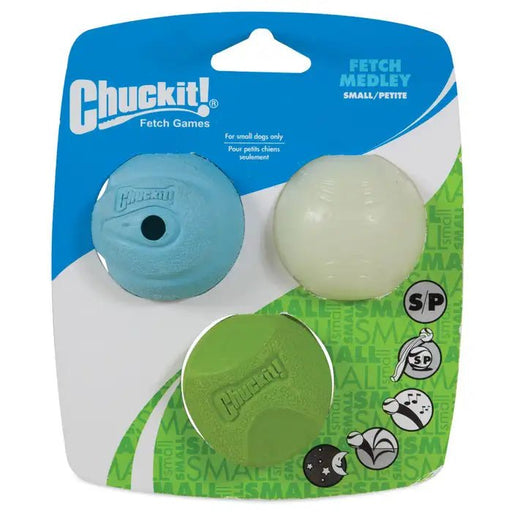 Chuckit! Fetch Ball Medley - Pack of 3 (Small) - 660048001560