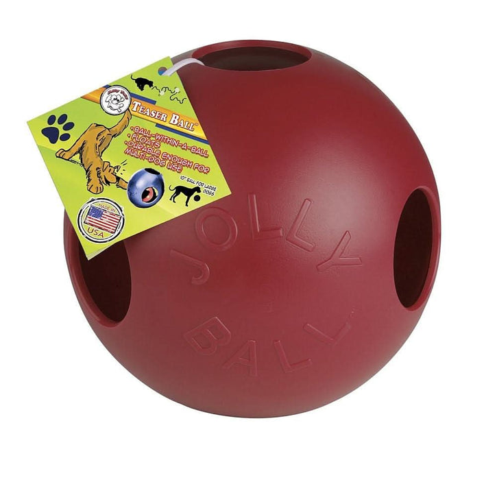 Jolly Pet Teaser Ball Dog Toy Red XL 10in